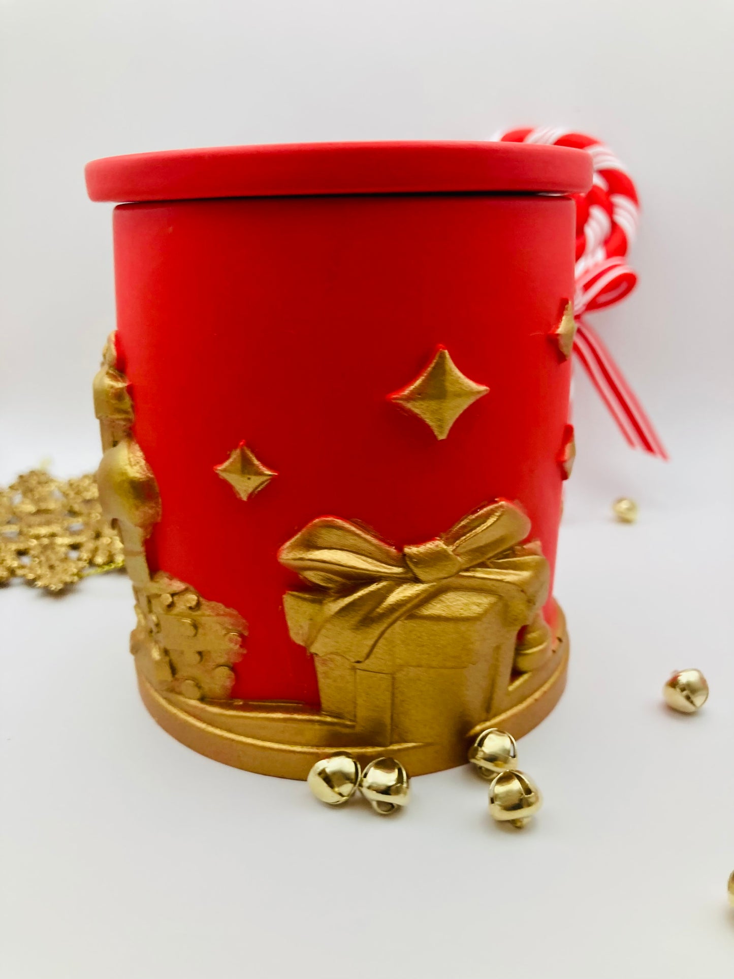 Bougie en pot • La course aux jouets • Rouge & Or